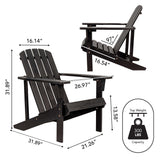 Westport outdoor patio traditional acacia wood adirondack chair