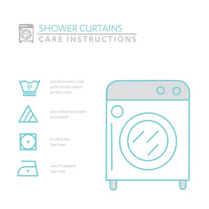 72-inch Pastel Blue Chenille Cotton Shower Curtain with Chevron Pattern