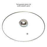 Round 5-Quart Stainless Steel Dutch Oven with Glass Lid