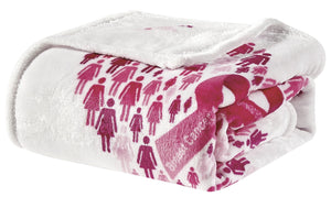 Breast Cancer Awareness Throw 50" x 70"