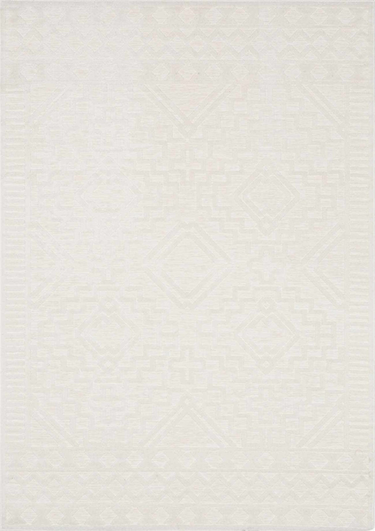 Plumtree 3D White Outdoor Rug