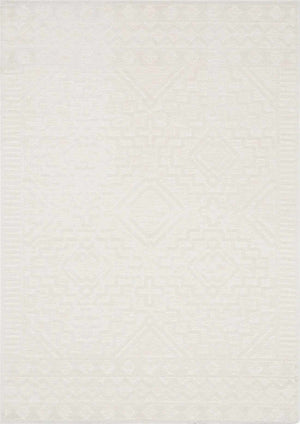Plumtree 3D White Outdoor Rug