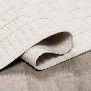 Plumtree 3D White Outdoor Rug