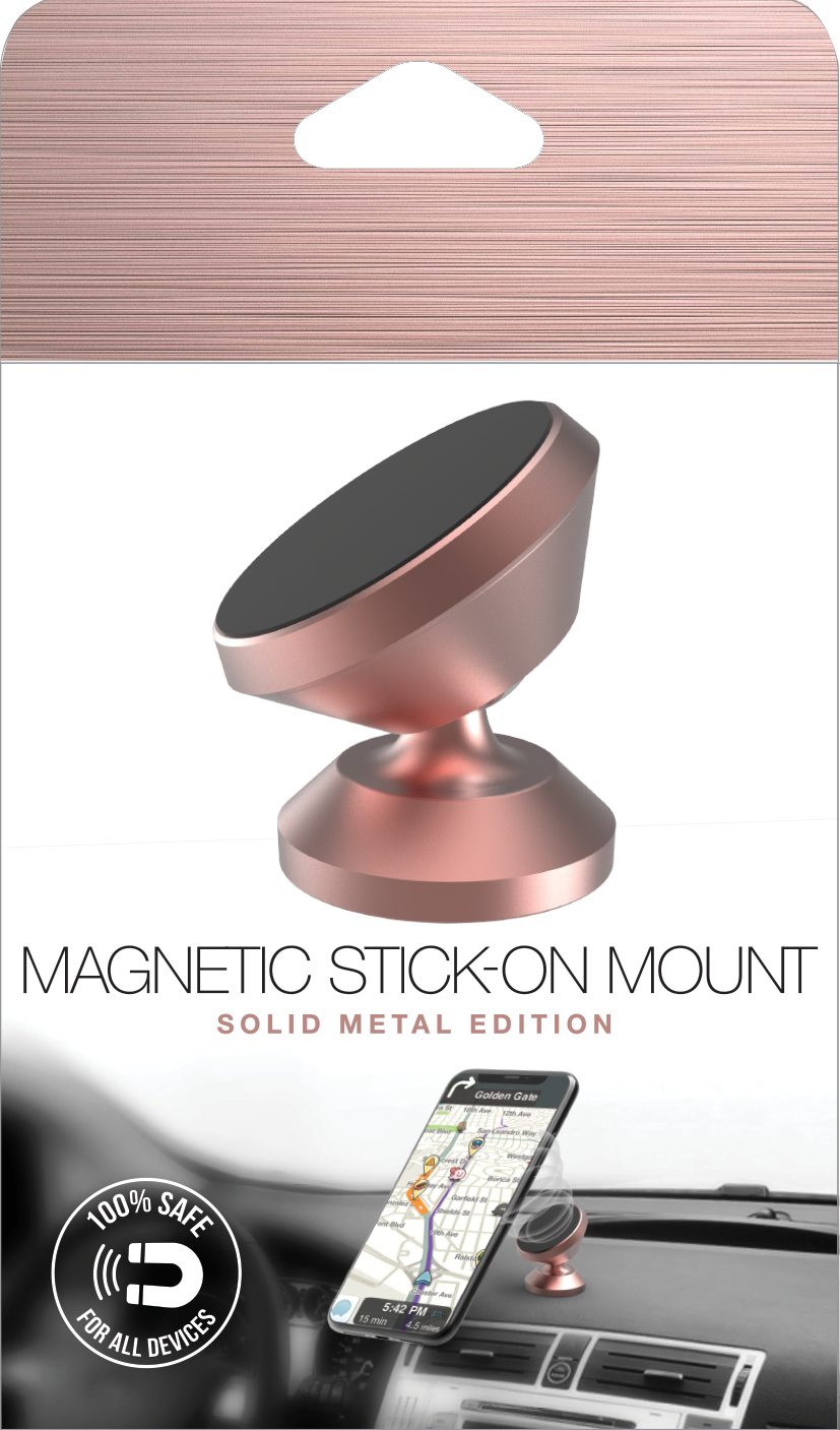Assorted 60 PACK Magnetic Phone Mounts: Silver (70), Rose Gold (20), Gold (10) - WM100MAG2