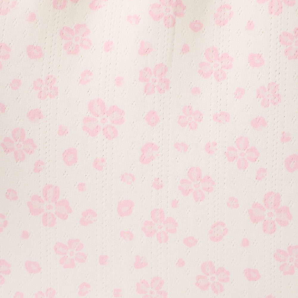 Pretty Petals Sweet Pink Floral Print Open Leg Pants