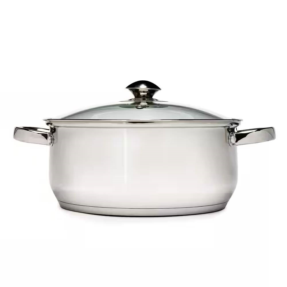 5-Quart Stainless Steel Dutch Oven with Glass Lid