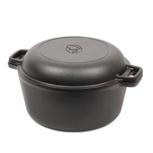 Cast-Iron-5-Quart-Pre-Seasoned-Dutch-Oven-with-2-in-1-Skillet-Lid-10.25-inch-Kitchen->-Cookware-Sets