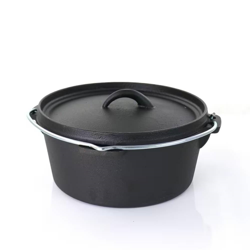 5-Piece Cast Iron Cookware Set with Dutch Oven, Griddle, and Skillets