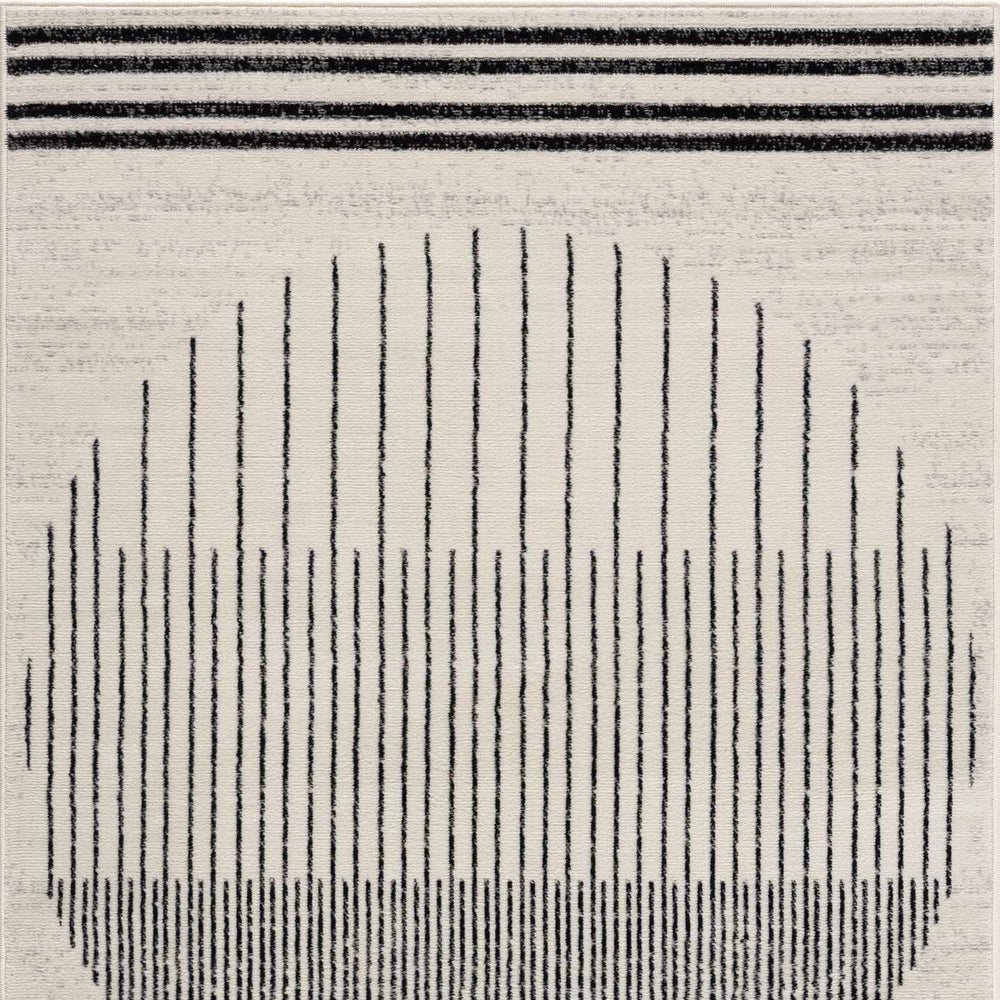 Angus Black&White Geometric Area Rug