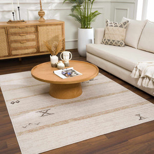 Deja Cream & Gold Area Rug - Clearance