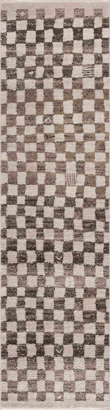 Benjy Cream & Charcoal Checkered Area Rug