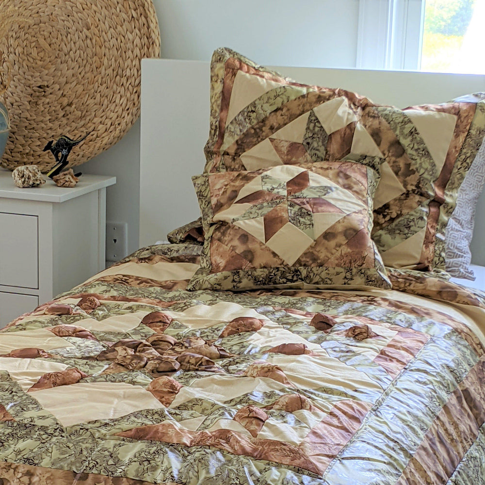 DaDa Bedding Country Rustic Camo Earthy Floral Sandy Beige Green Comforter Set (BM6118L-1)
