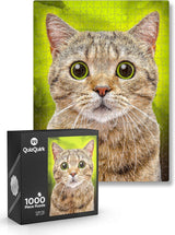 QuizQuirk Puzzle, Cute Cat Piece Jigsaw Puzzle for Adults/Teens/Kids (Puzzle Saver Kit Included) (27" x 20")