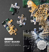 QuizQuirk 1000 Piece Puzzle, Bold Leopard Jigsaw Puzzle for Adults/Teens (Puzzle Saver Kit Included)