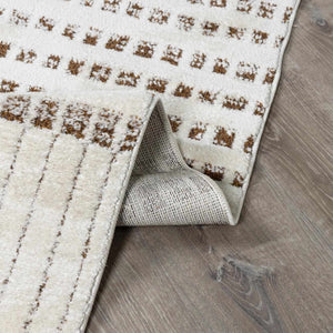 Modern Scandi High Pile Dark Brown/Ivory Architect IV Area Rug