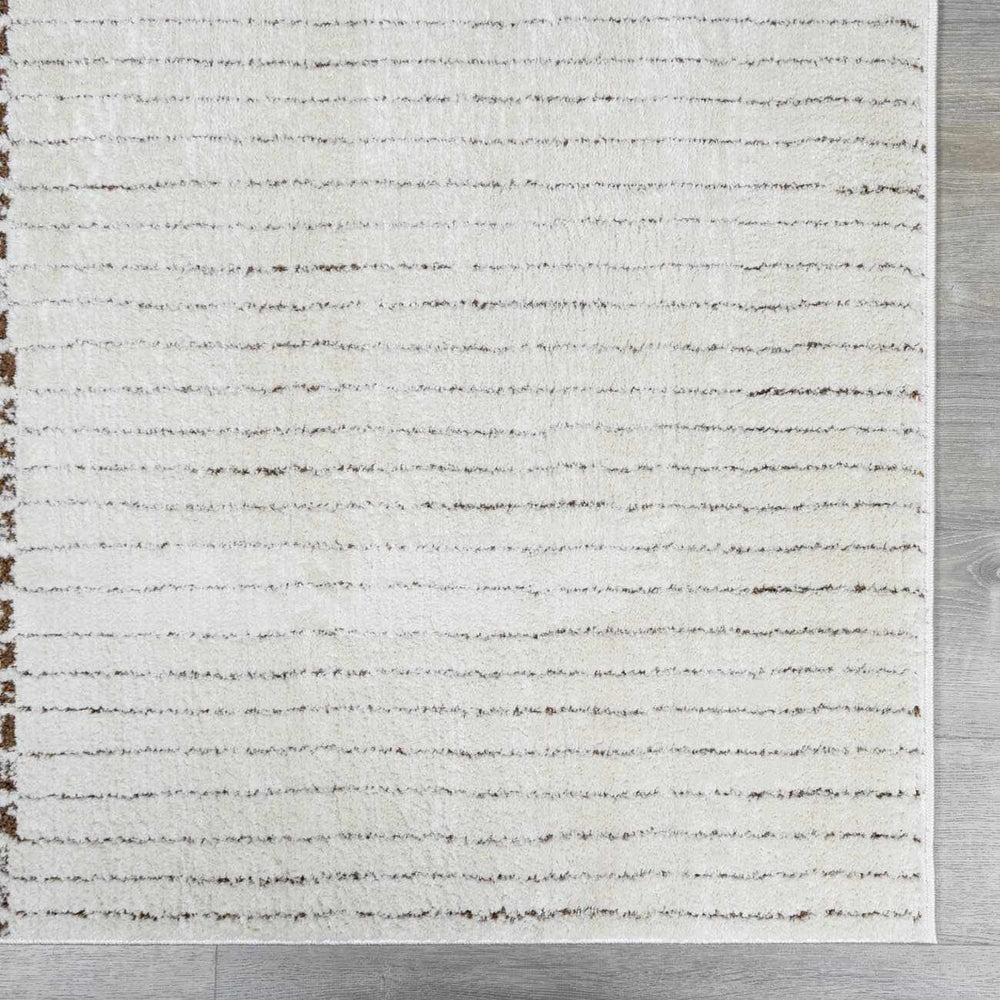 Modern Scandi High Pile Dark Brown/Ivory Architect IV Area Rug