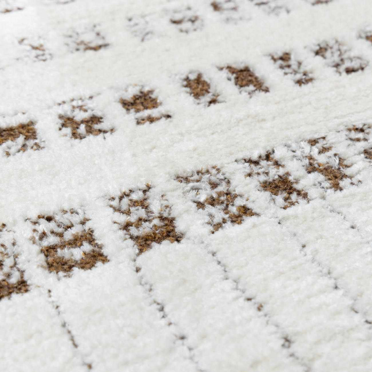 Modern Scandi High Pile Dark Brown/Ivory Architect IV Area Rug