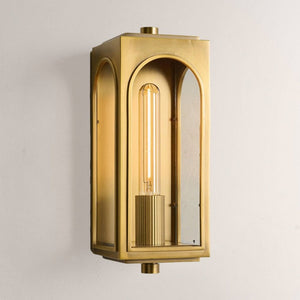 Bronze Brass Glass Wall Light Fixture