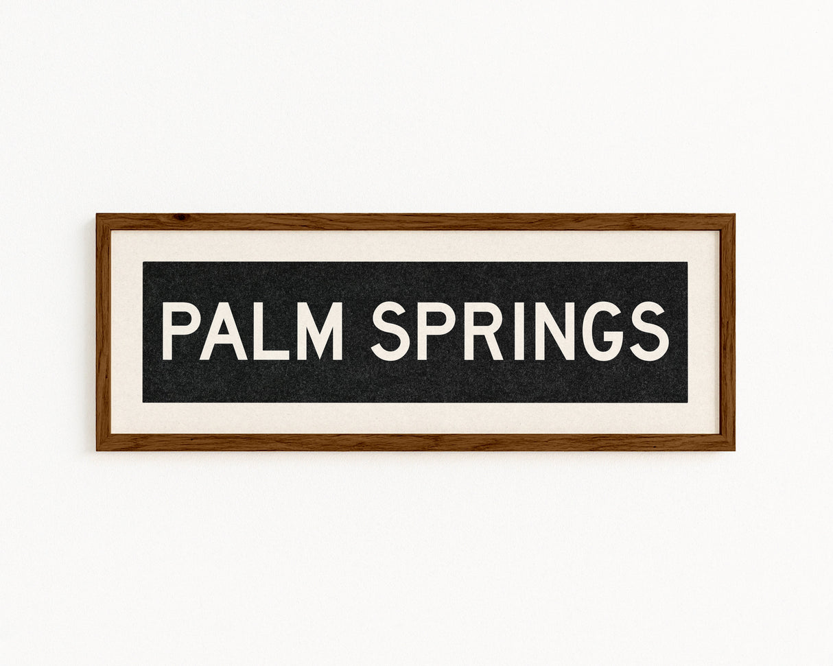 Framed Palm Springs California Bus Scroll