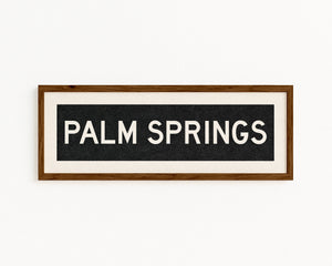 Framed Palm Springs California Bus Scroll