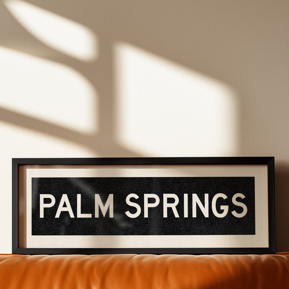 Framed Palm Springs California Bus Scroll