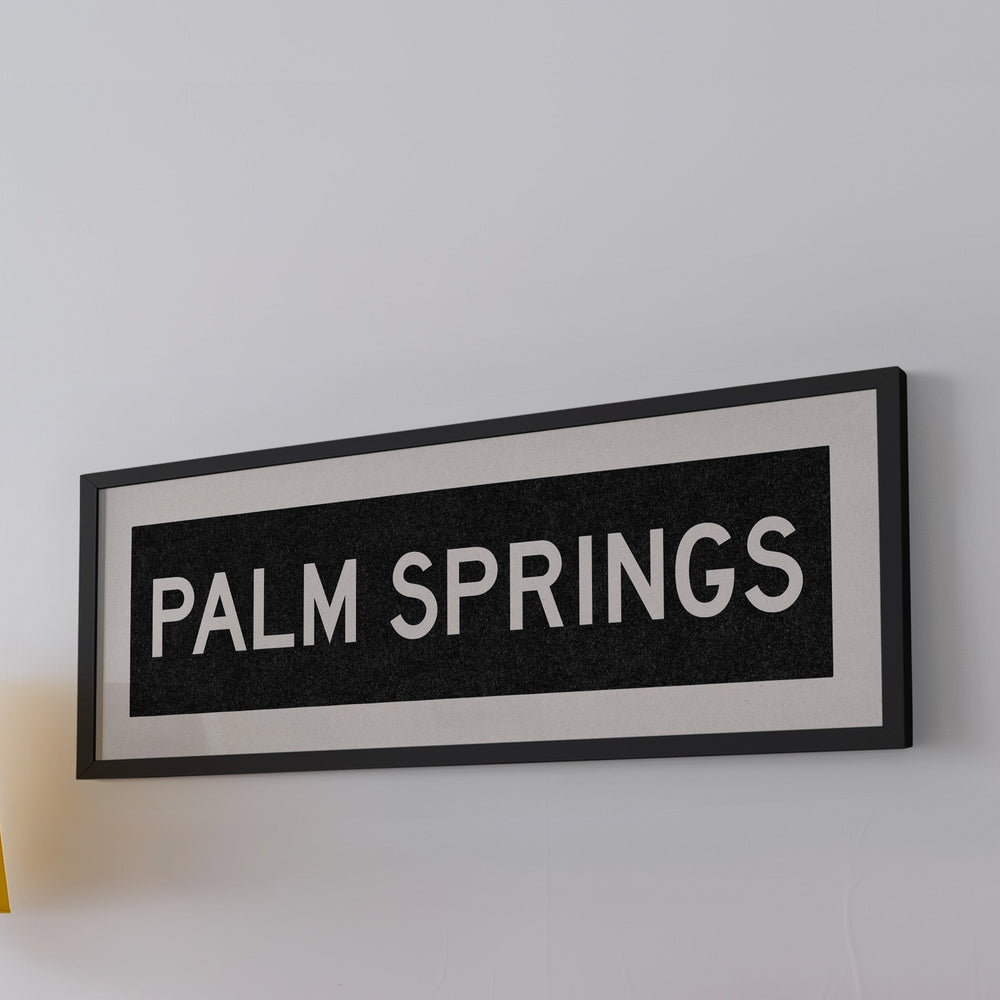 Framed Palm Springs California Bus Scroll
