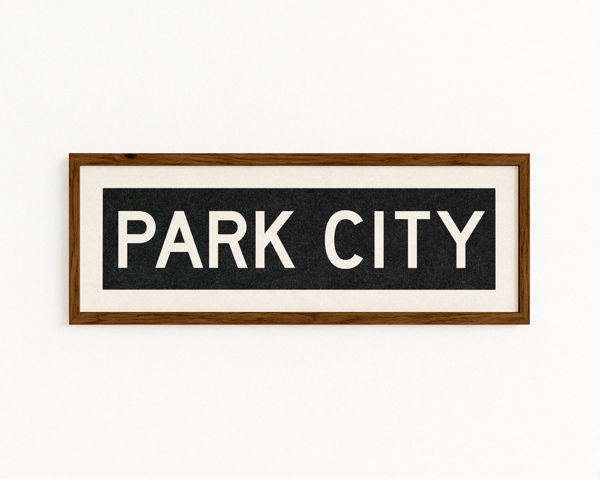 Framed Park City Utah Bus Scroll