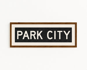 Framed Park City Utah Bus Scroll