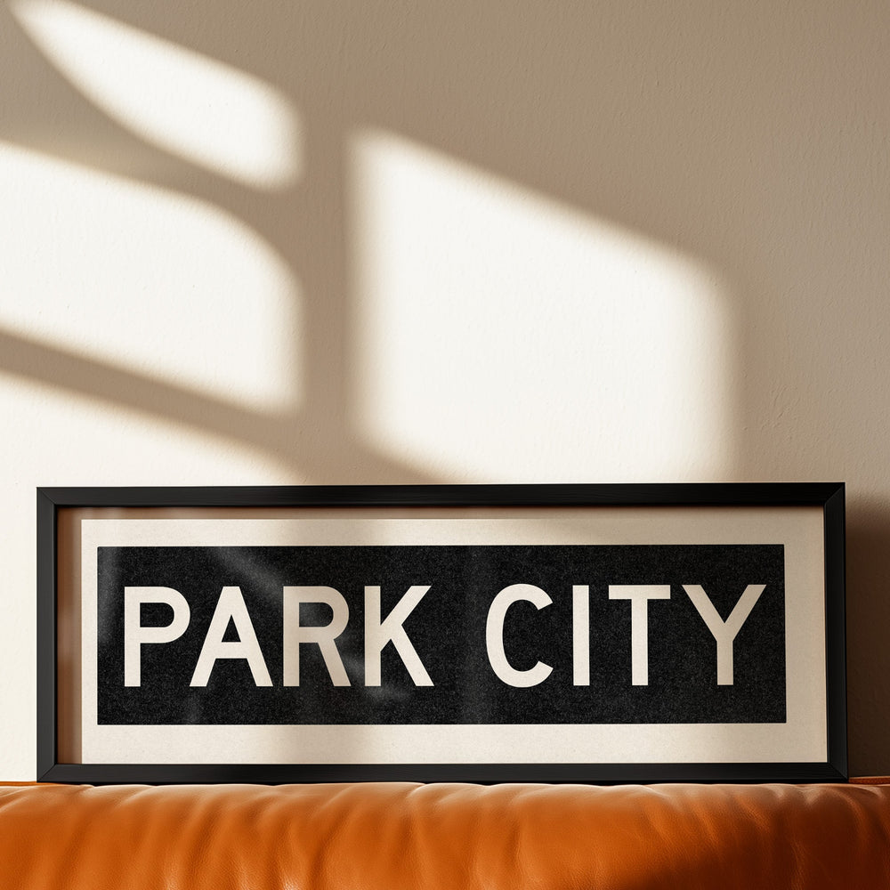 Framed Park City Utah Bus Scroll