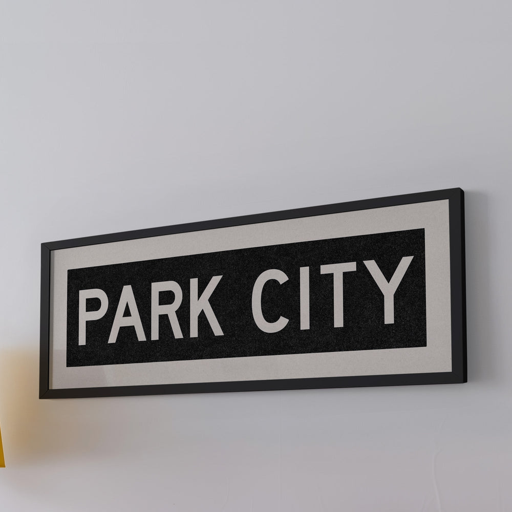 Framed Park City Utah Bus Scroll