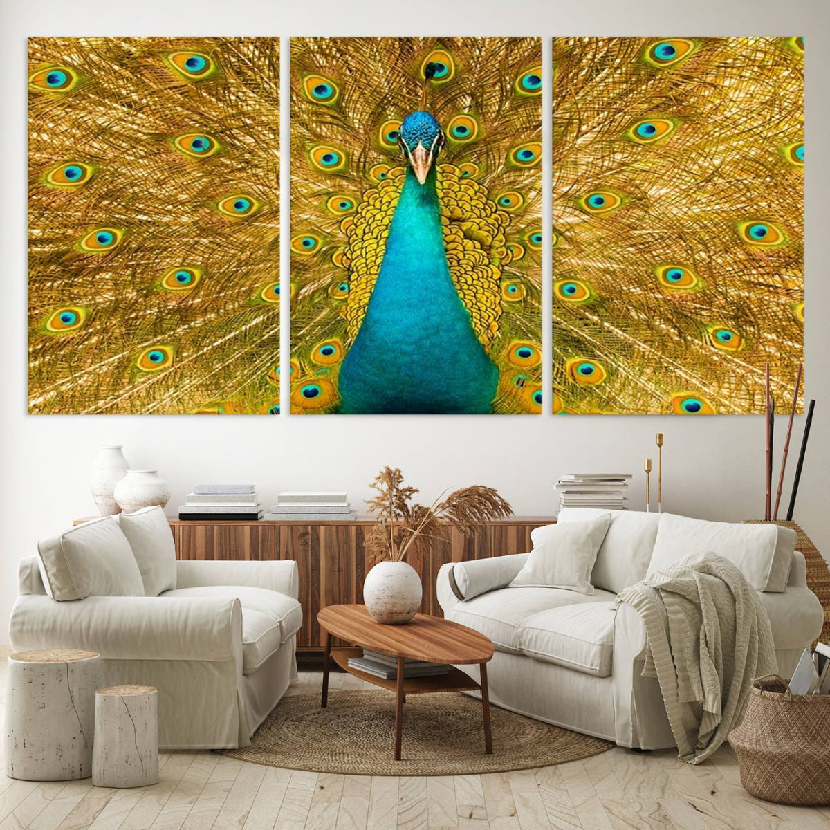 Peacock Wall Art Canvas Print