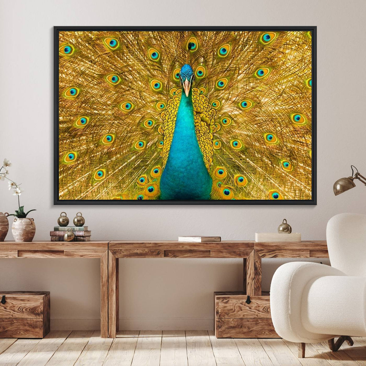 Peacock Wall Art Canvas Print
