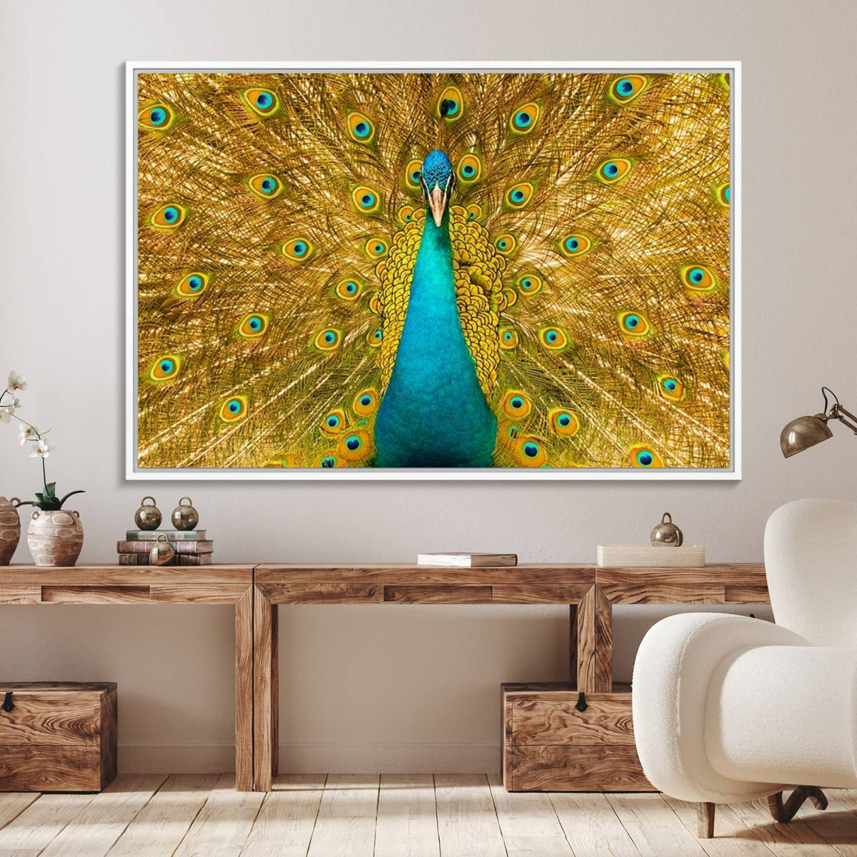 Peacock Wall Art Canvas Print