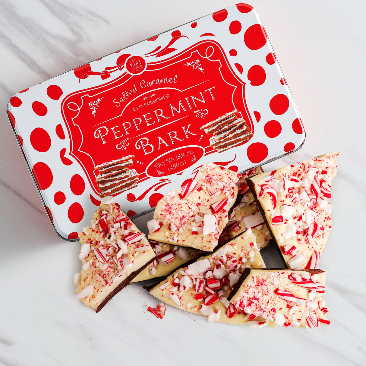 Salted Caramel Chocolate Peppermint Bark, Giftable Food Set