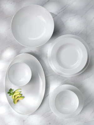 Essential Classic White Porcelain Dinnerware Set – 16 Piece