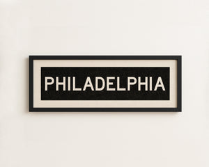 Framed Philadelphia Pennsylvania Bus Scroll