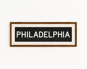 Framed Philadelphia Pennsylvania Bus Scroll