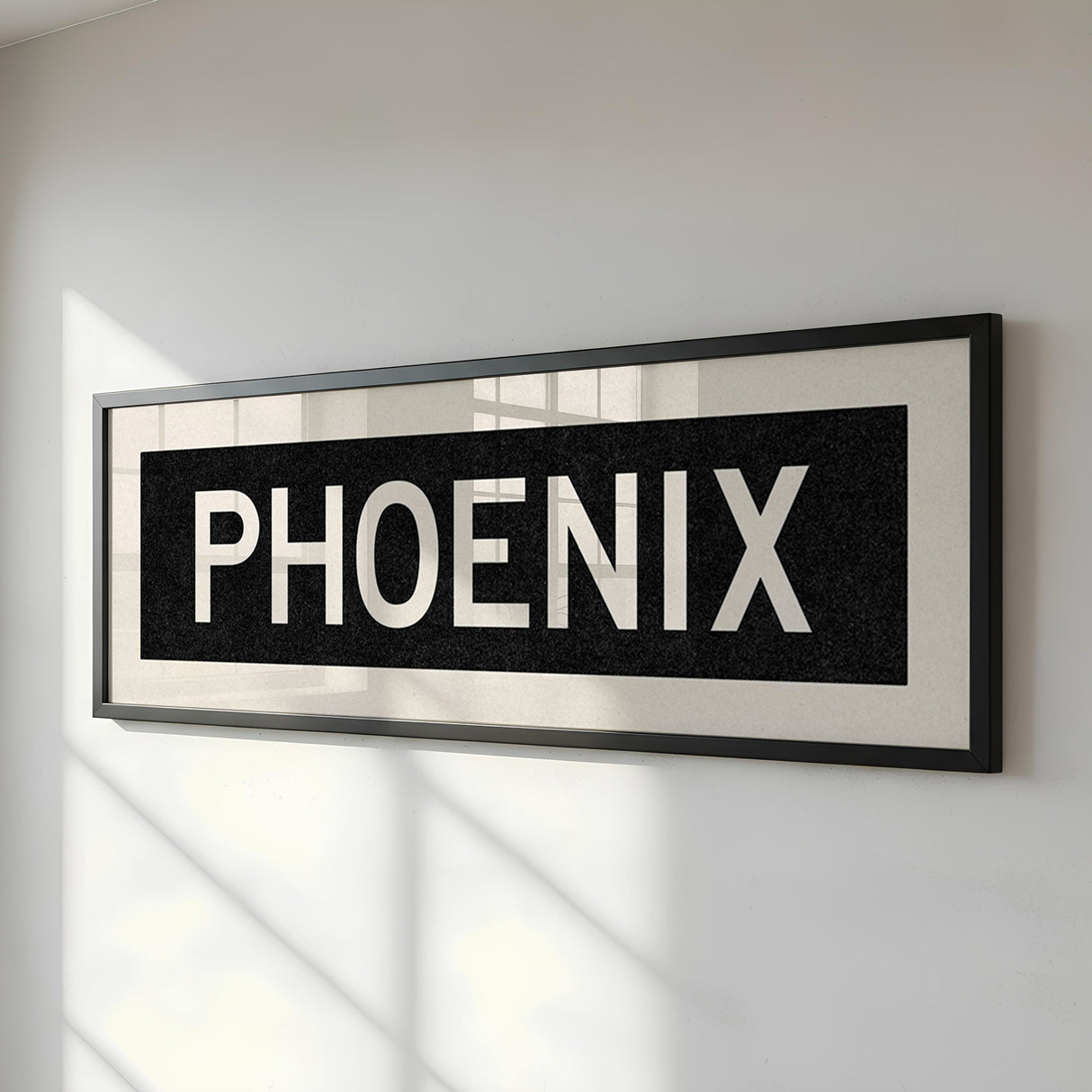 Framed Phoenix Arizona Bus Scroll