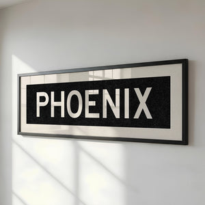 Framed Phoenix Arizona Bus Scroll