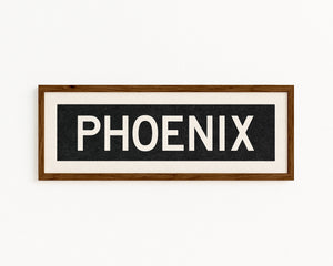 Framed Phoenix Arizona Bus Scroll