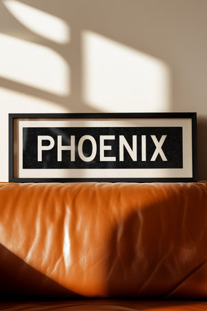 Framed Phoenix Arizona Bus Scroll