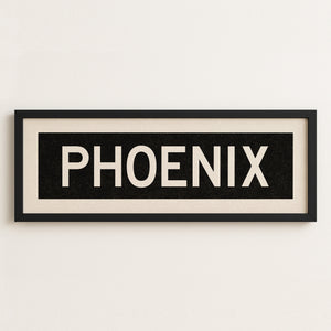 Framed Phoenix Arizona Bus Scroll