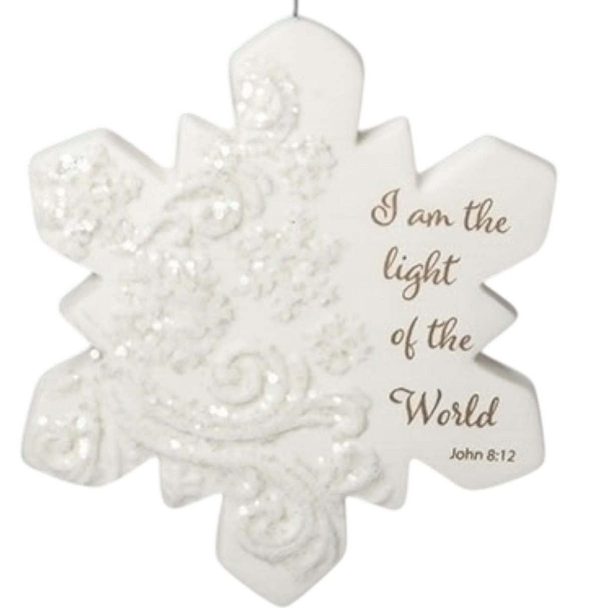 Snowflake Ornament - I Am the Light of the World