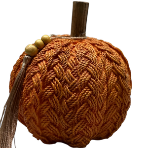 Burnt Orange Braided Harvest Pumpkin