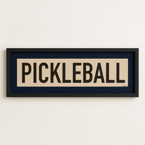 Framed Pickleball Art Scroll Sign