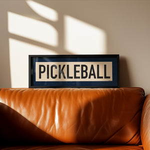 Framed Pickleball Art Scroll Sign