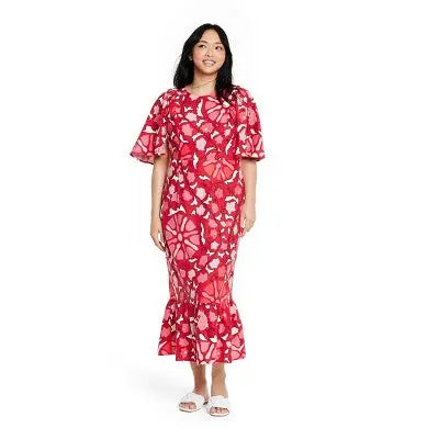 RHODE Women's Bell Sleeve Cut Out Casual Jumpsuit High-Neck