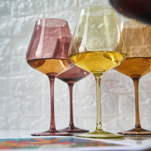Stagioni Stemmed Wine Glassware, Set of 5, "September"