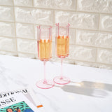 Flower Champagne Flute Glassware, Set of 2