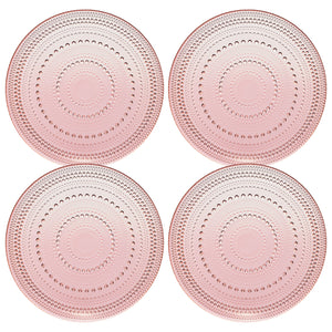 Blush Glass Plate, Set of 4
